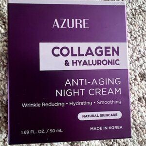 Azure Collagen & Hyaluronic Anti-Aging Night Cream, NIB
